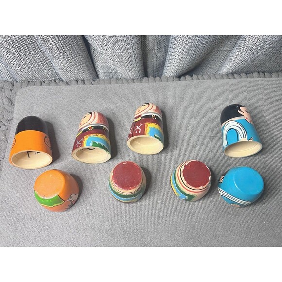 Russian Nesting Dolls Lot Women Man Chef Handpainted Mixed - Picture 16 of 16